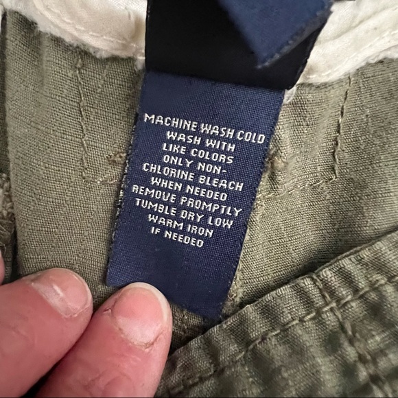 Vintage 1990s Polo Jeans Company 1967 Military Green Paratrooper Cargo Shorts - Picture 10 of 10